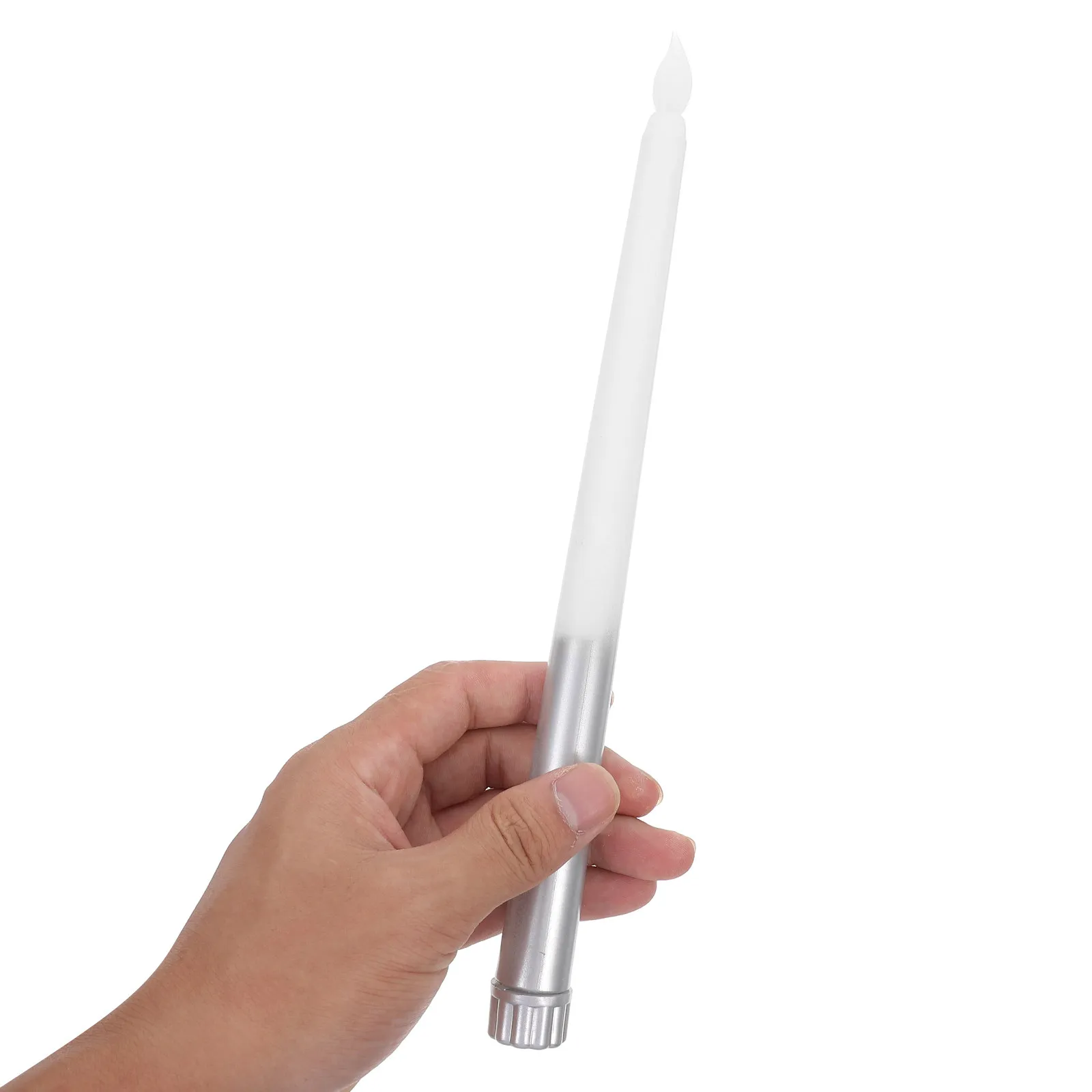 Flameless LED Taper Candles with Lifelike 3D Moving Wick Warm White Light Long Stick for Halloween Wedding Religious Night Light