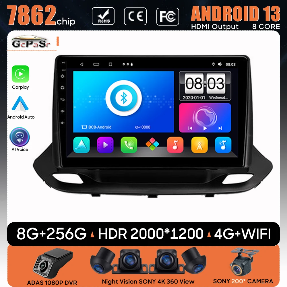 

Car Radio Android 13 Carplay For Chevrolet Menlo 2020 - 2022 GPS Navigation 5G Video Unit Auto Stereo Wifi Head No 2din Dash DVD