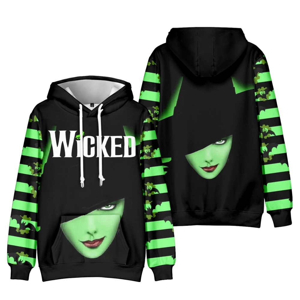 Wicked hooded Glinda & Elphaba hooded  fans  hooded pocket  Sweatshirt men/women novelty  Hooded