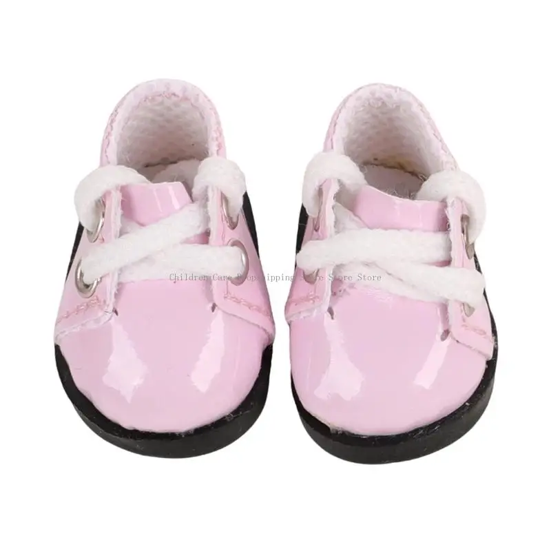 Meia dúzia calçados brilhantes para bonecas com tamanho 17 e variações cores calçados PVC