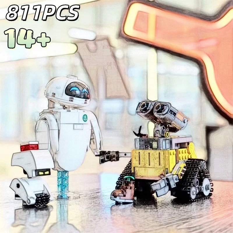 

В НАЛИЧИИ 811 шт. MOC-43279 WALL-E Робот-конструктор, фигурки, милые мультяшные персонажи, игрушки, подарки на день рождения для детей