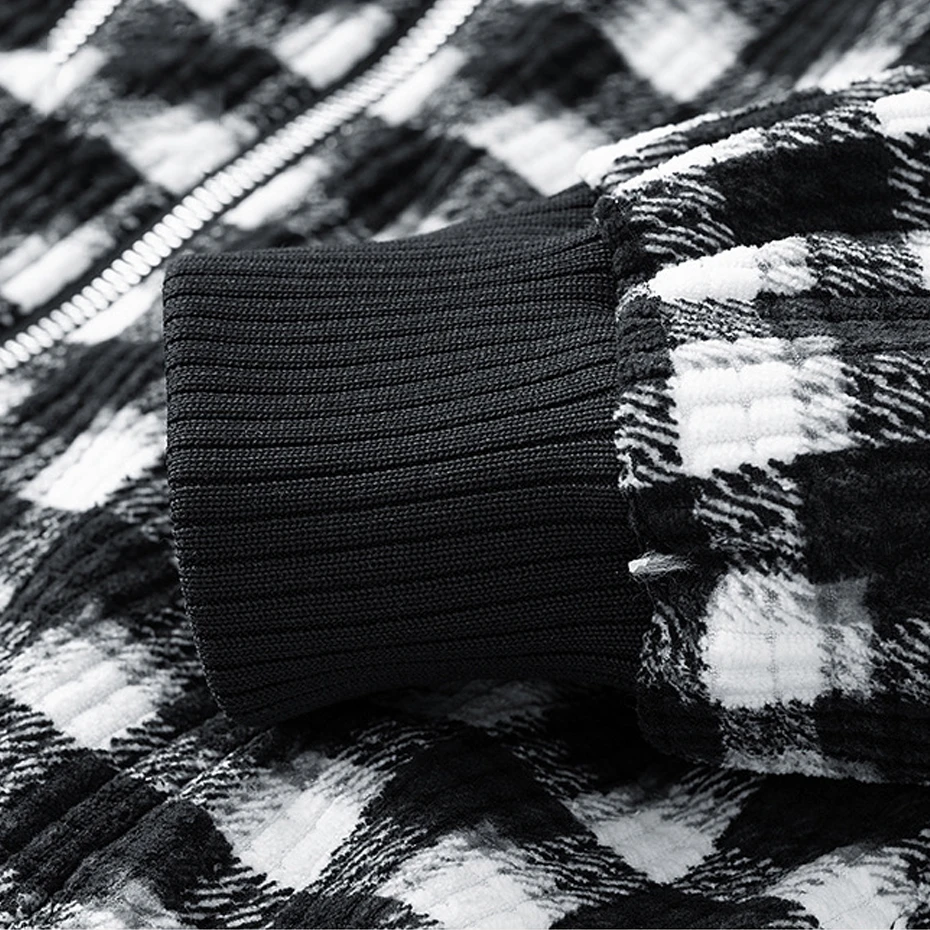 Vintage Plaid Jackets Men Baseball Jacket Plus Size 8XL Cargo Jackets Male Fspring Autumn Ashion Casual Outerwear Big Size