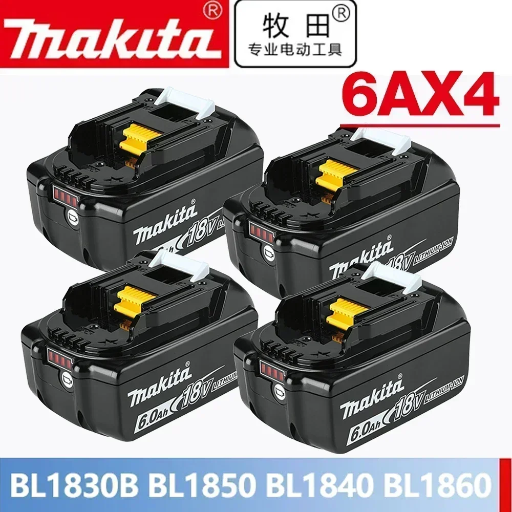 100% Echte Makita 6000mAh/5000mAh Makita 18V Batterij BL1830B BL1850B BL1850 BL1840 BL1860 BL1815 Vervangende Lithium Batterij