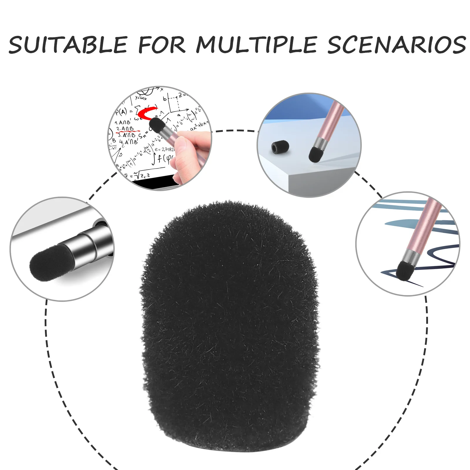 5pcs Felt Stylus Tips for Touchscreen Pens Capacitive Replacement Nibs 8x11 Size Durable Practical Long Term Use