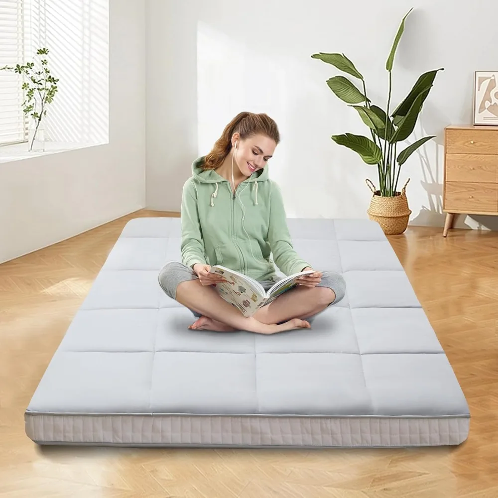 Colchão de chão futon japonês extra grosso, tamanho completo 54