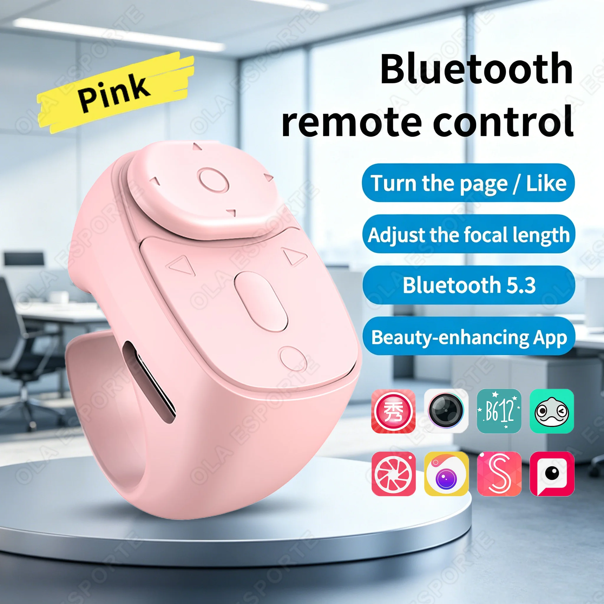 New Remote Control Bluetooth Page Turning Ring, Multifunction Accessory