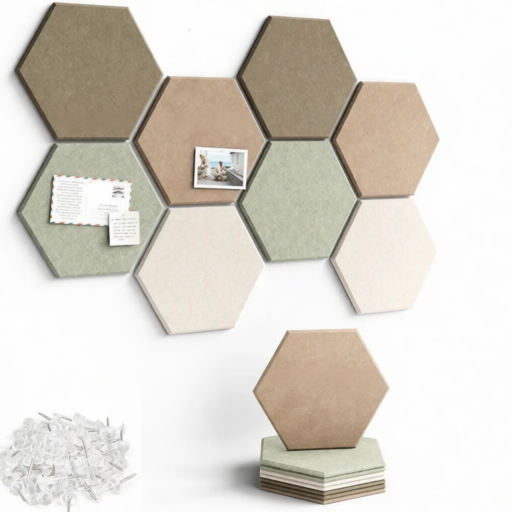 Honeycomb Sound Absorbing Wall Panels Felt Decorative Insulation Board Noise Reduction For Studio Gaming Room Decor