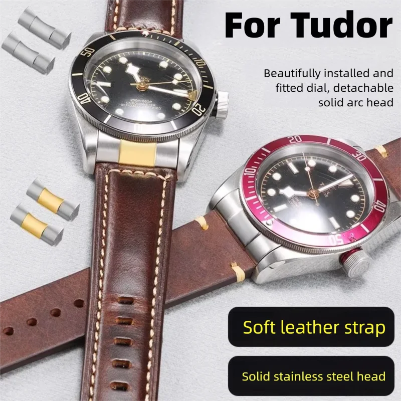 Stainless steel head pin for table ear connector 22mm for TUDOR Black Bay M79030, M79830, M79360N leather strap, men's style