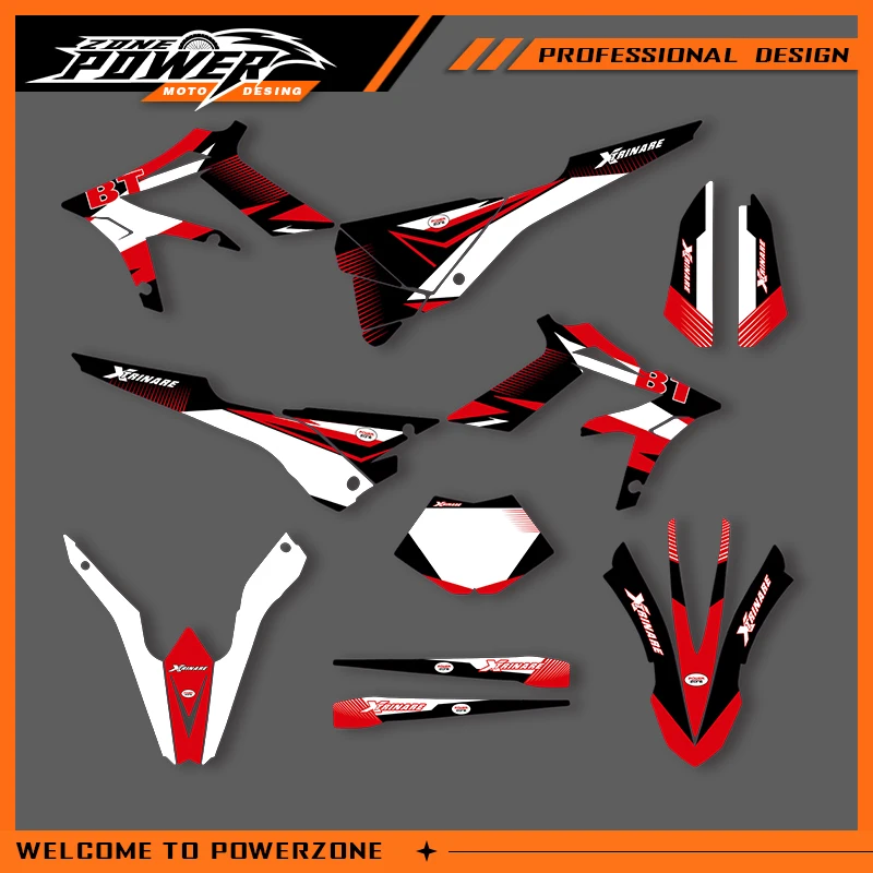 

Графика Powerzone для Beta Xtrainer 2015 2016 2017 2018 2019 200 250 300 350, наклейки, наклейки для мотоцикла, фон на заказ 03