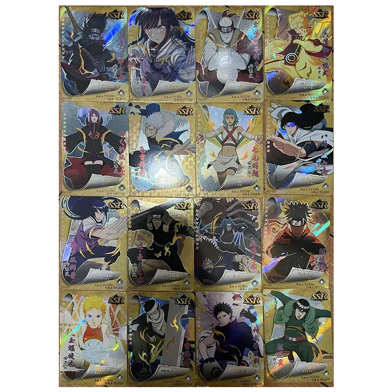 Anime NARUTO Rare SSP SP PR CP UR SSR SR R Flash Card Sasuke Haruno Sakura Kakashi Toys for boys Collectible Card Birthday Gifts