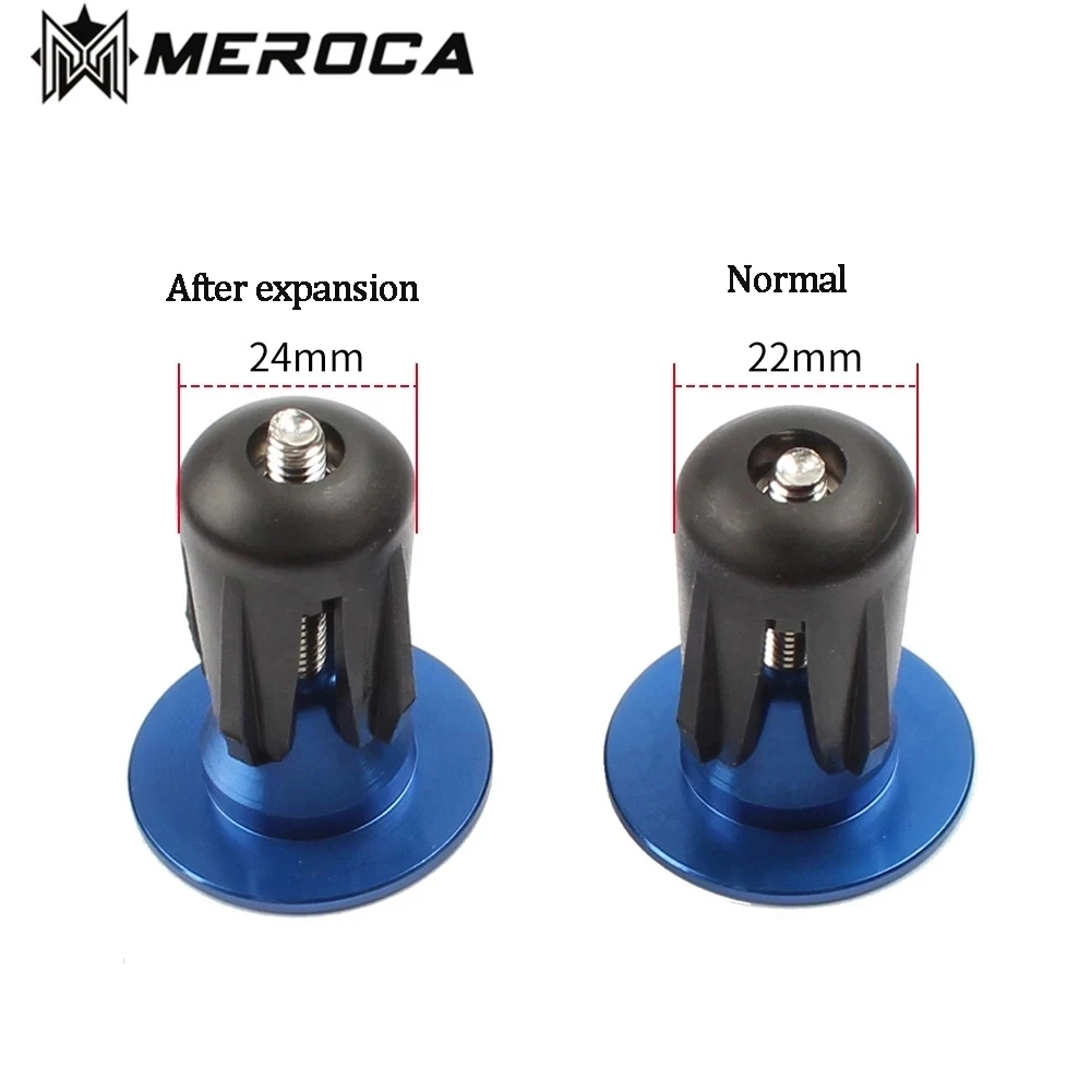 Meroca Road Mountain Bike Expanding Handlebar Plug Bar Ends Adjustable Aluminium Alloy Locking Caps Bicycle Accessories