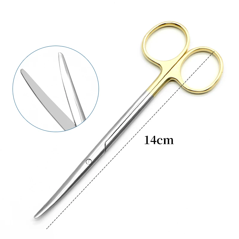 Imagem -04 - Tesoura de Tecido Blunt Handle de Ouro Pele Peeling Tesoura de Tecido Nariz