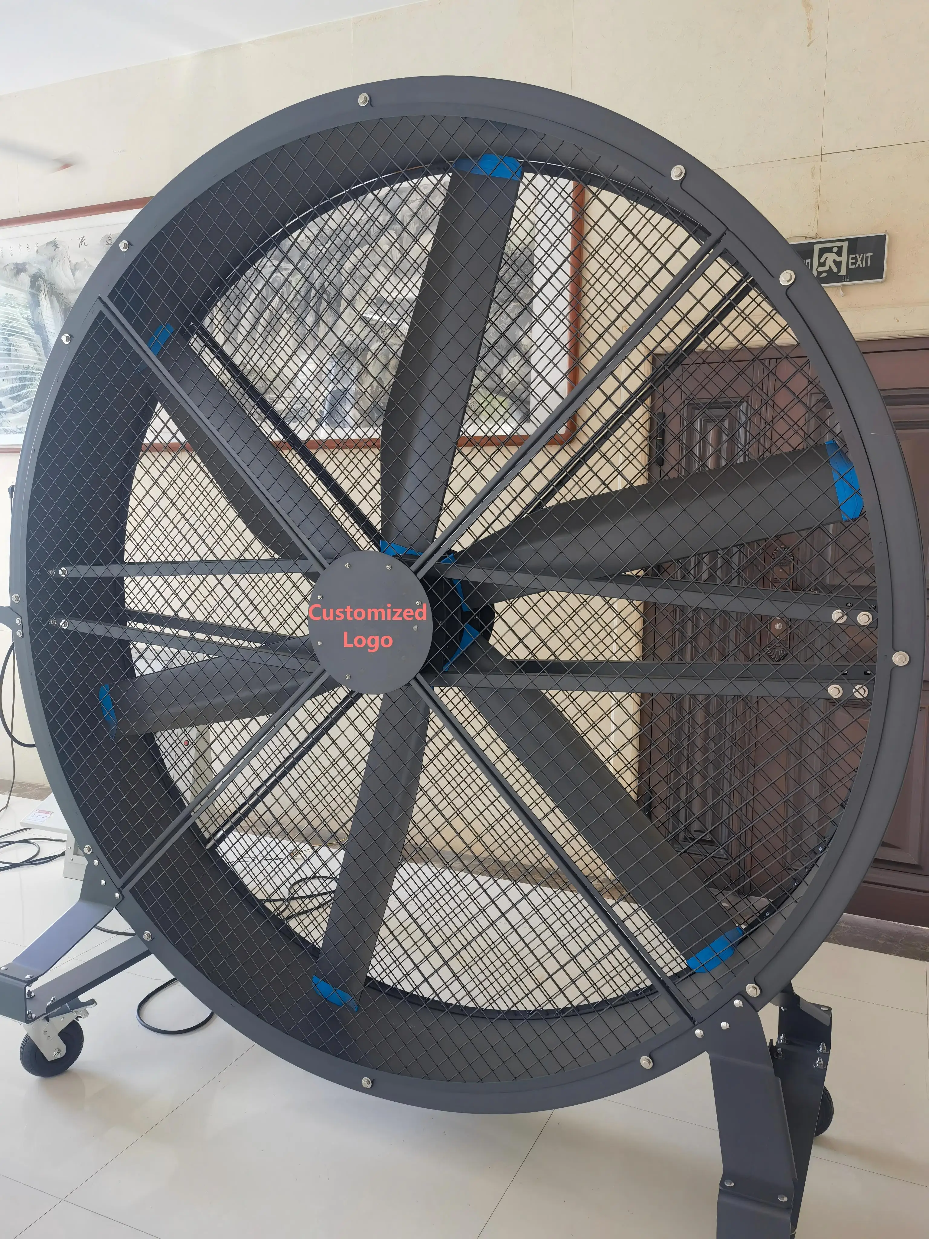 1.5m 220V Industrial Movable Air Cooling Fan 1500mm Free Standing  Motor IP55 Protection  Quiet 20-30m Coverage for Industrial