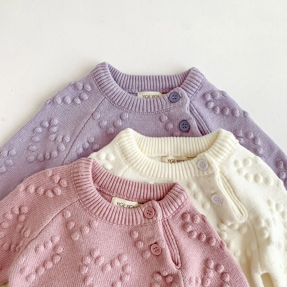 2 قطع طفلة محبوك ملابس الخريف طويلة الأكمام سترة + بانت طفل رضيع الملابس دعوى