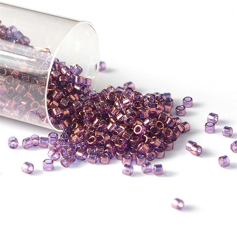 10g 2000pcs Japan Miyuki Delica Beads 11/0 Transparent Luster Color 1.6mm Glass Seed Beads for Needlework Jewelry Making