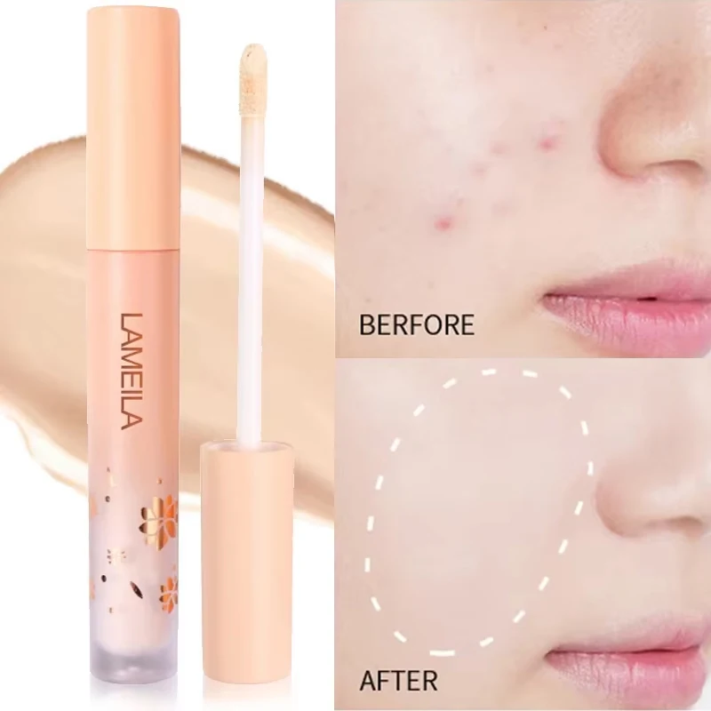 3 色の液体コンシーラー高カバー保湿オイルコントロールベースファンデーションカバー顔くまコンシーラー顔のメイクアップ