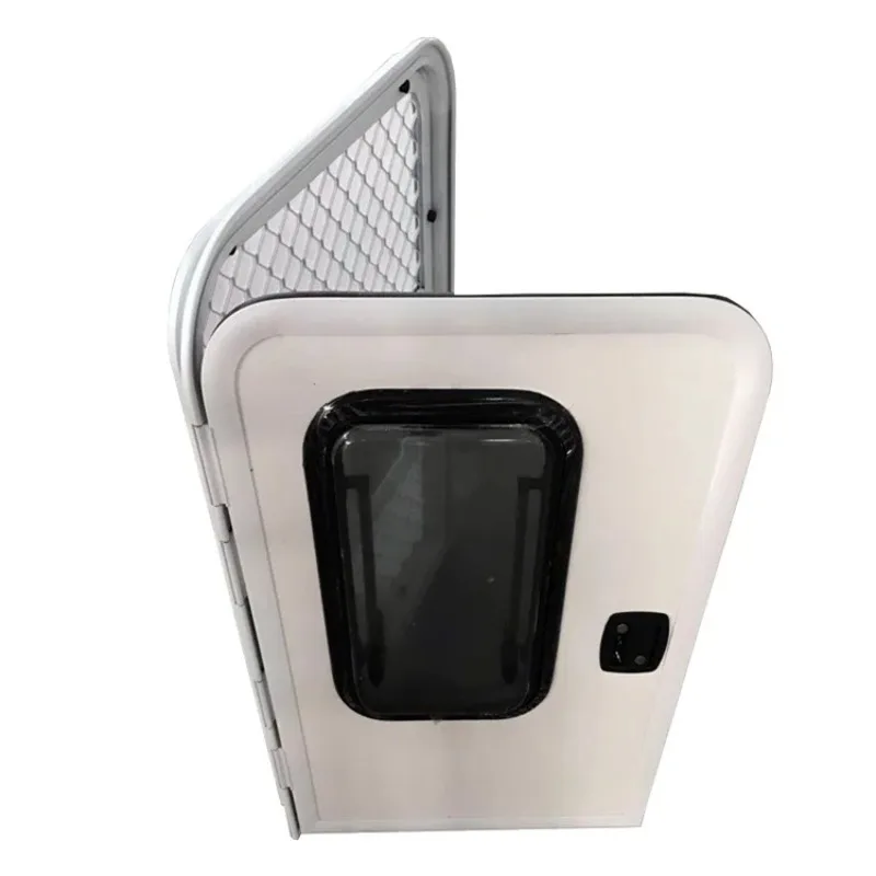 Perfect Quality RV Accessories Round Ridian Tear Drop Trailer Door 620*900 mm White RV Door for Camper Trailer