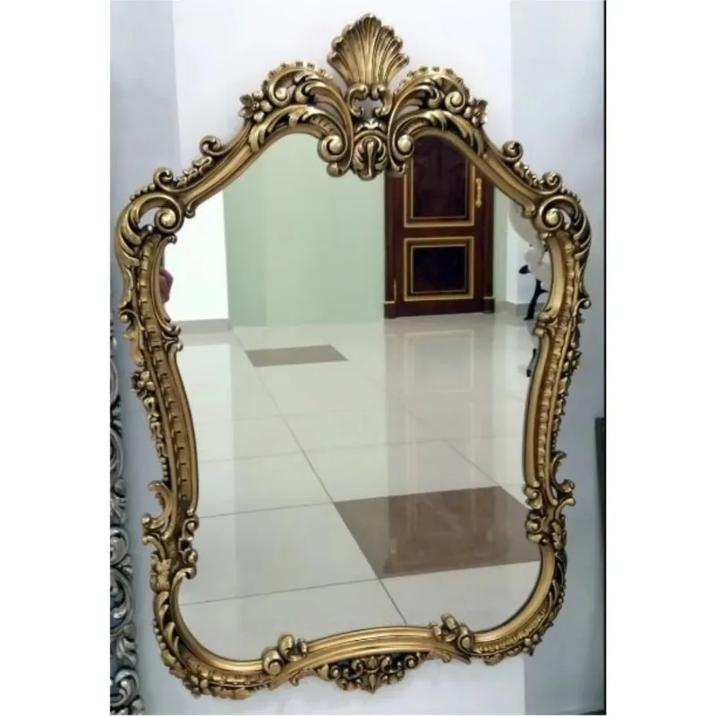 Antique Royal Mirror Design Modern Metal Rectangle Wall Mirror Dining Room Living Room Home Decoration Products Christmas