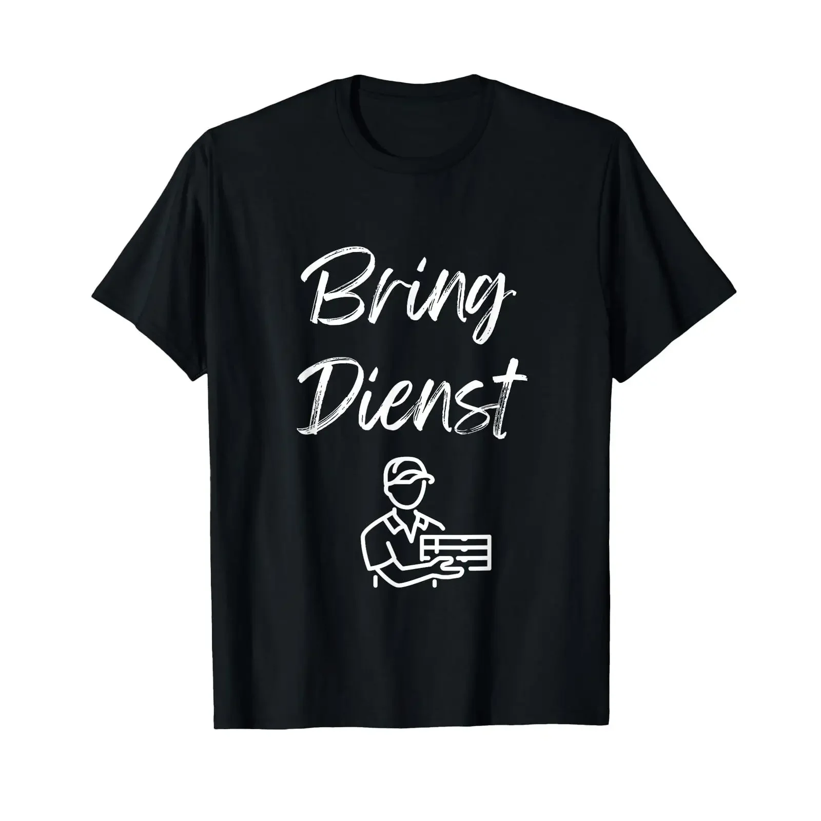Bring Dienst Lieferdienst Lieferbote Auslieferung T Shirt vintage Washed streetwear fashion Unisex homme Casual Breathable
