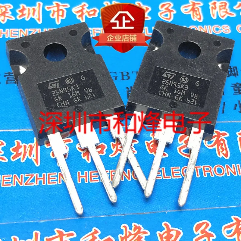 Free shipping   25N95K3 STW25N95K3  TO-247 950V 22A      10PCS