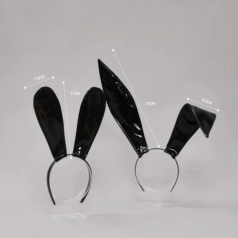 Bandeau oreilles de lapin en PU Sexy, couvre-chef pour Cosplay Lolita pour femmes, cadeau de jeu de rôle de demoiselle d'honneur d'halloween
