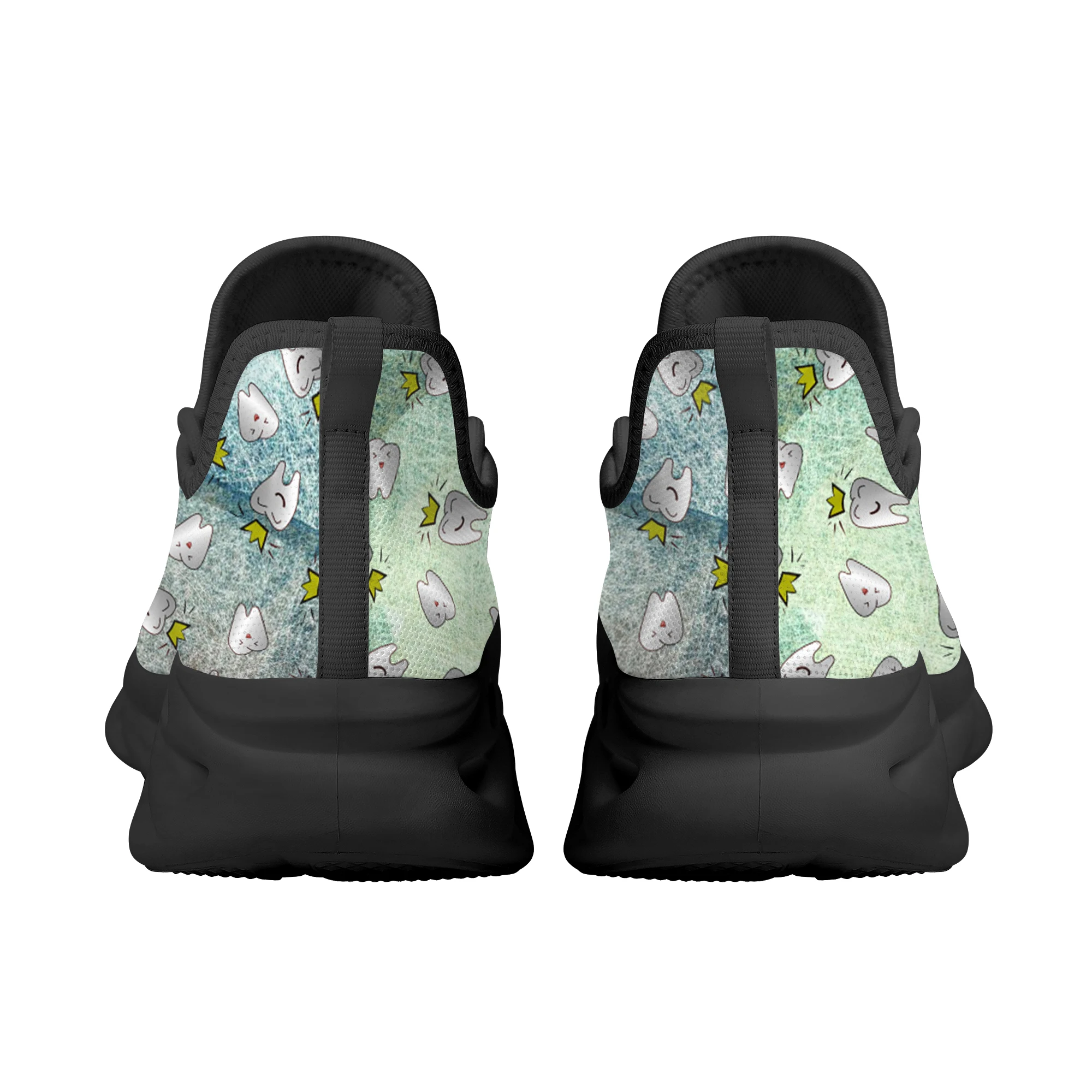Fashion Shock Absorbing Women Nursing Shoes Cartoon Teeth Toothbrush Design Flat Sneakers Protect Teeth Running Shoes