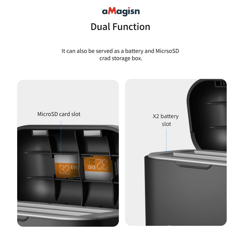 휴대용 배터리 고속 충전 박스, USB C타입 라인 PD 충전 관리자, 플립 커버, 전원 공급 장치 케이스, Insta360 One X2 카메라용