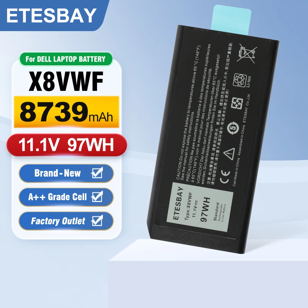 ETESBAY X8VWF Laptop Battery For Dell Latitude 14 Rugged 5404 5414 E5404 Extreme 7404 7414 E7404 Series 4XKN5 DKNKD P45G P46G