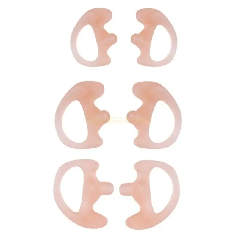 F62C 3 أزواج سماعة أذن راديو ، سداد الأذن من السيليكون الناعم للأذن من أجل Talkie Walkie