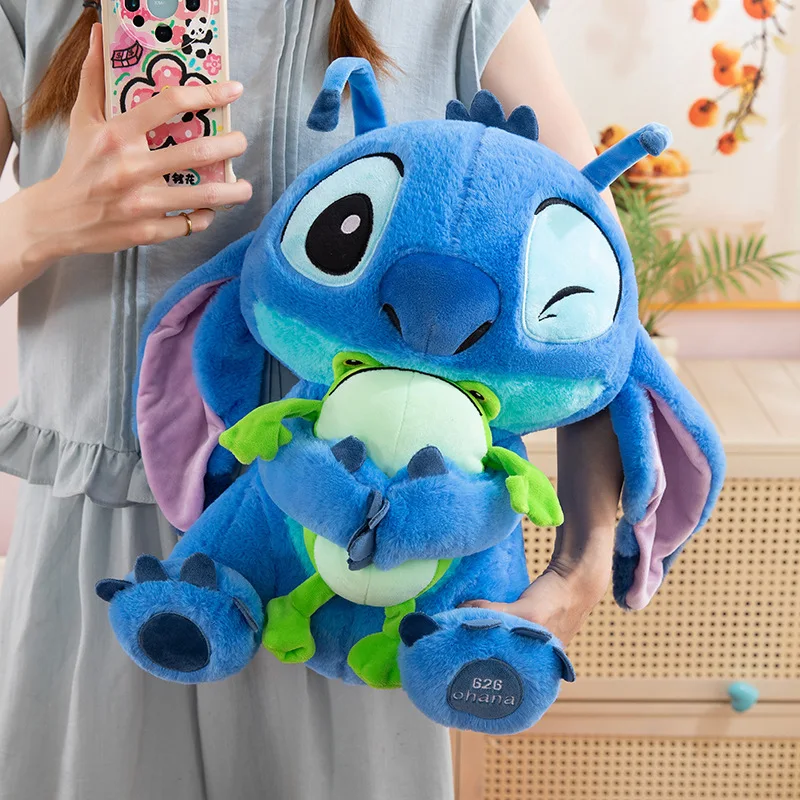 

35/55cm Cute Stitch Embrace The Frog Series Cartoon Dolls Toys Anime Soft Stuffed Dolls Pillow Toys Birthday Gift For Boys Girls