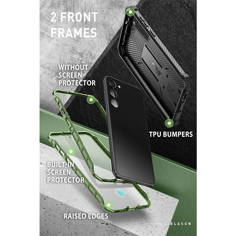 For Samsung Galaxy S23 Plus Case (2023 Release) 6.6 inch I-BLASON Armorbox Full-Body Rugged Case with Built-in Screen Protector