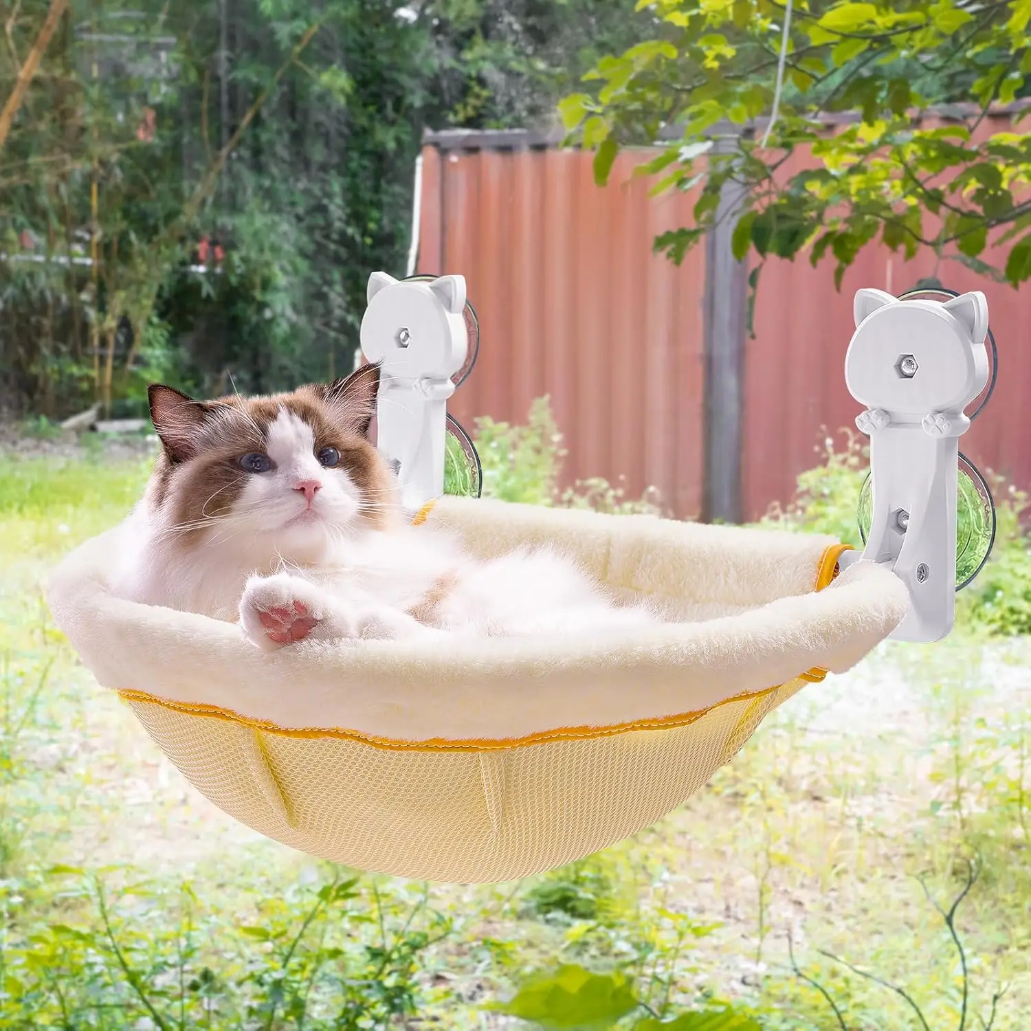 

Foldable Cat Window Perch, Cordless & Stable Bed for Sunbathing, Overlooking - Holds Up to 40lb