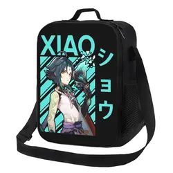 Xiao Genshin Impact Manga Insulated Lunch Bags for School Office Japan Anime Game Portable Thermal Cooler Lunch Box Women Kids