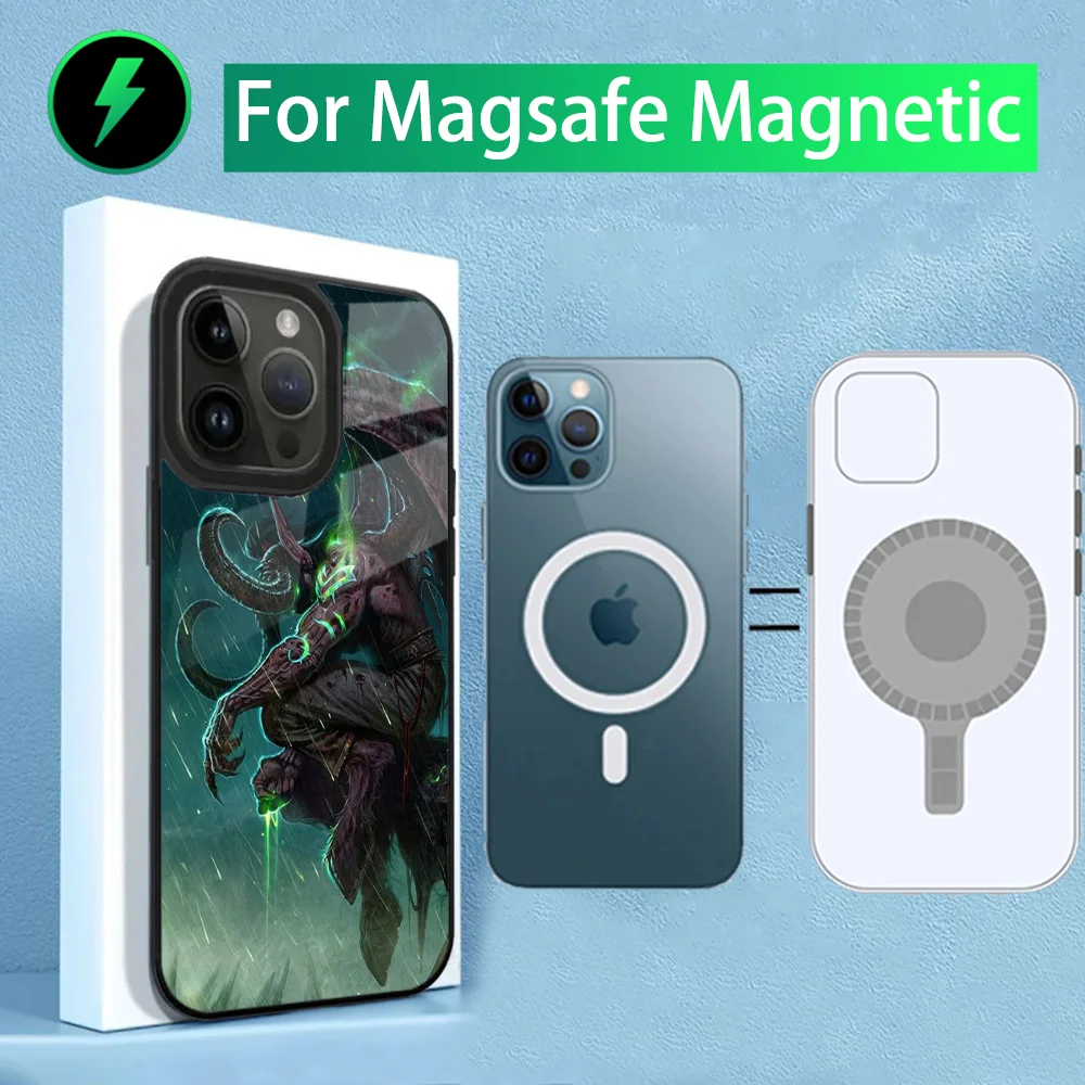 Game W-World Of W-Warcraft Phone Case For iPhone 16,15,14,13,12,11,Plus,Pro,Max Mini Magsafe Magnetic Wireless Charging