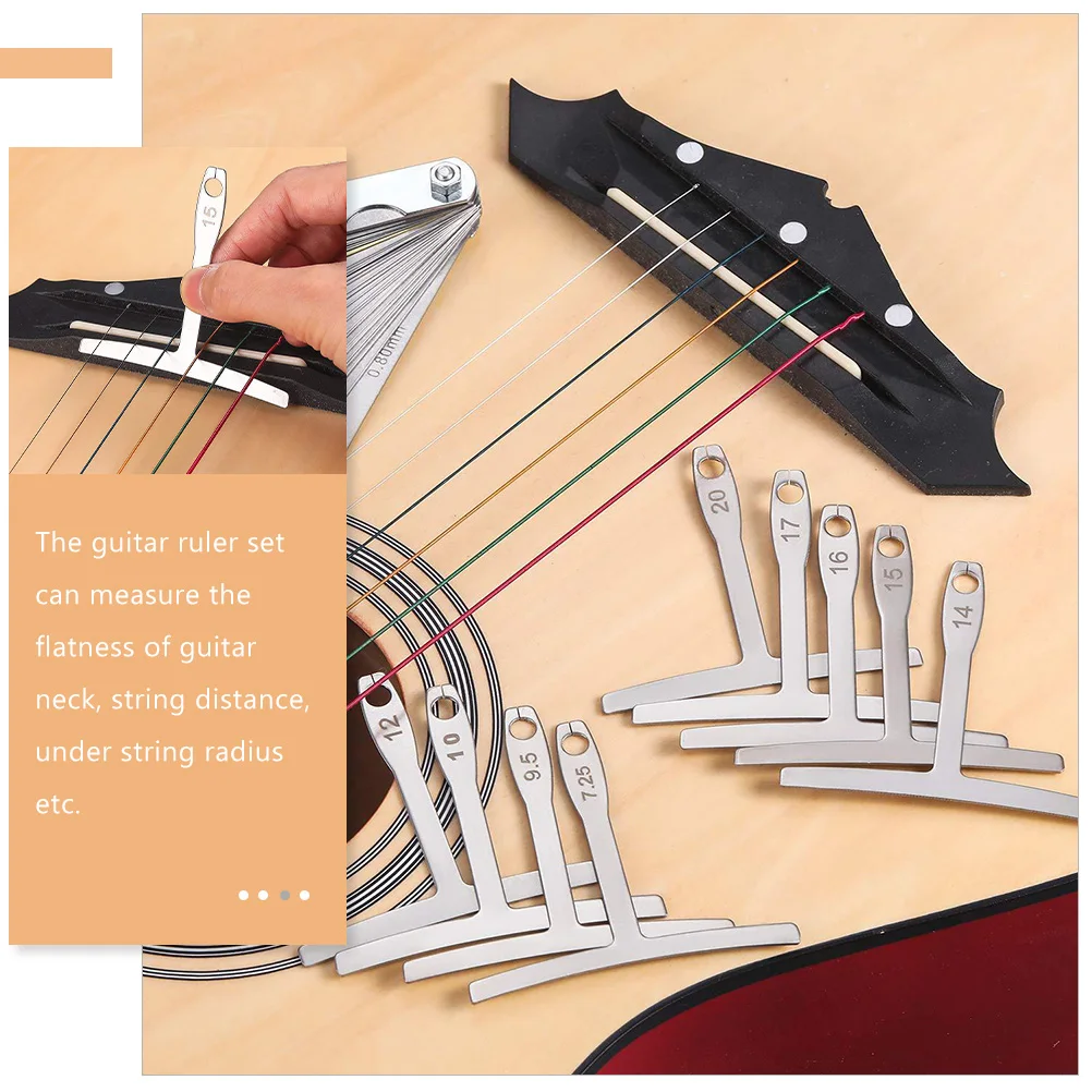 

Guitar Measuring Tool Luthier Gauge Tools Accessories Radius Gauges Kit Acoustic