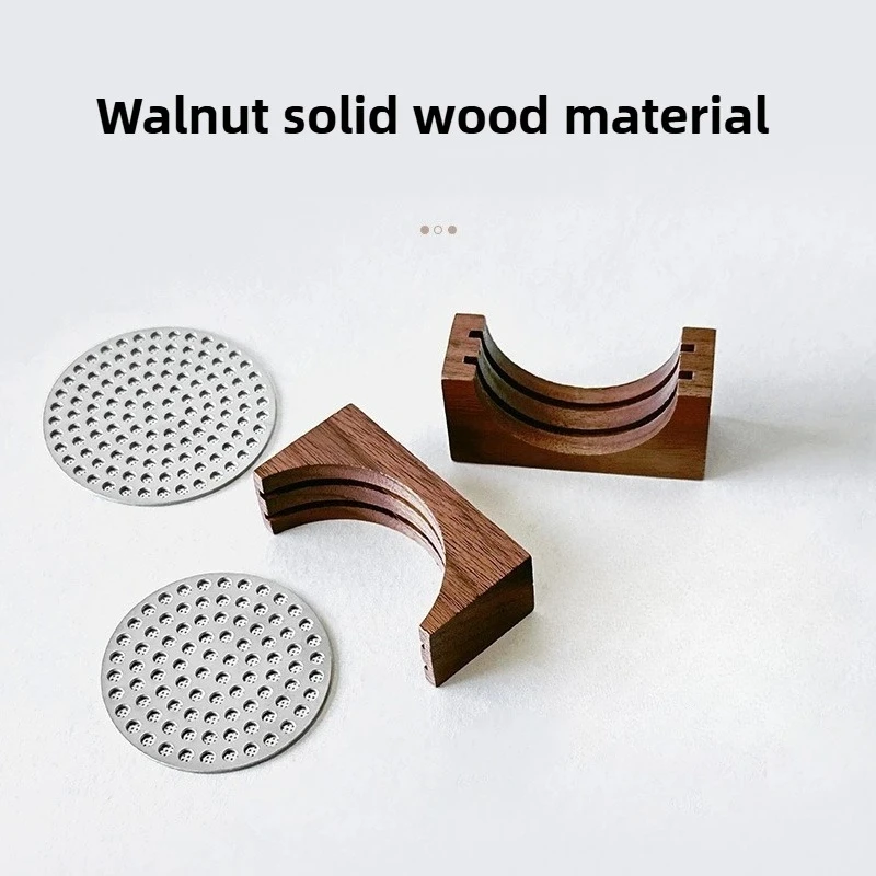 

Screen 51/53/58mm ,2 Packs Reusable Espresso Puck Screen with Wooden Stand, Stainless Steel Puck Screen for Espresso Portafilter