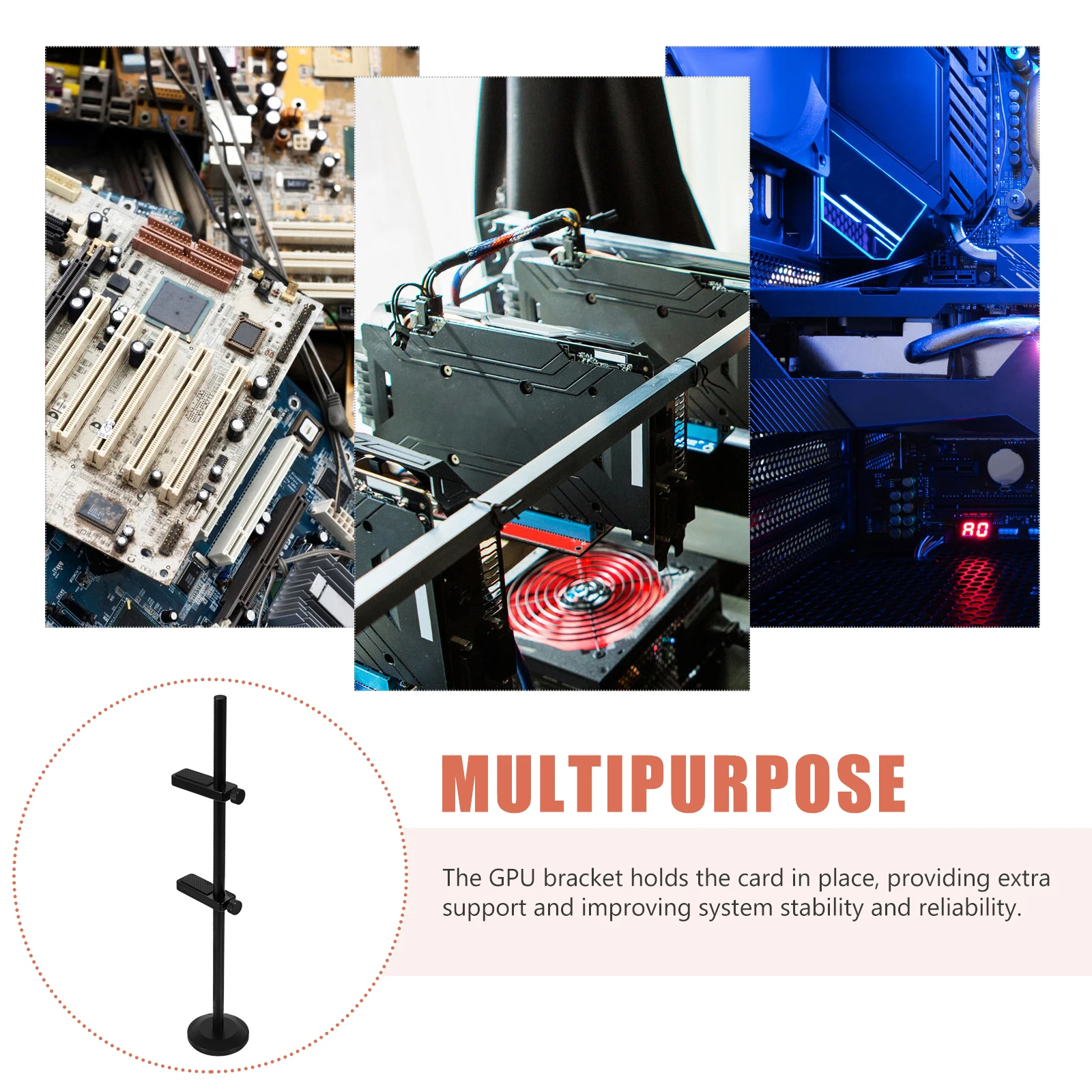 

Adjustable Anti GPU Support St Video Graphics Card Support Bracket Black Magnetic Graphics Card Holder Mount Kit