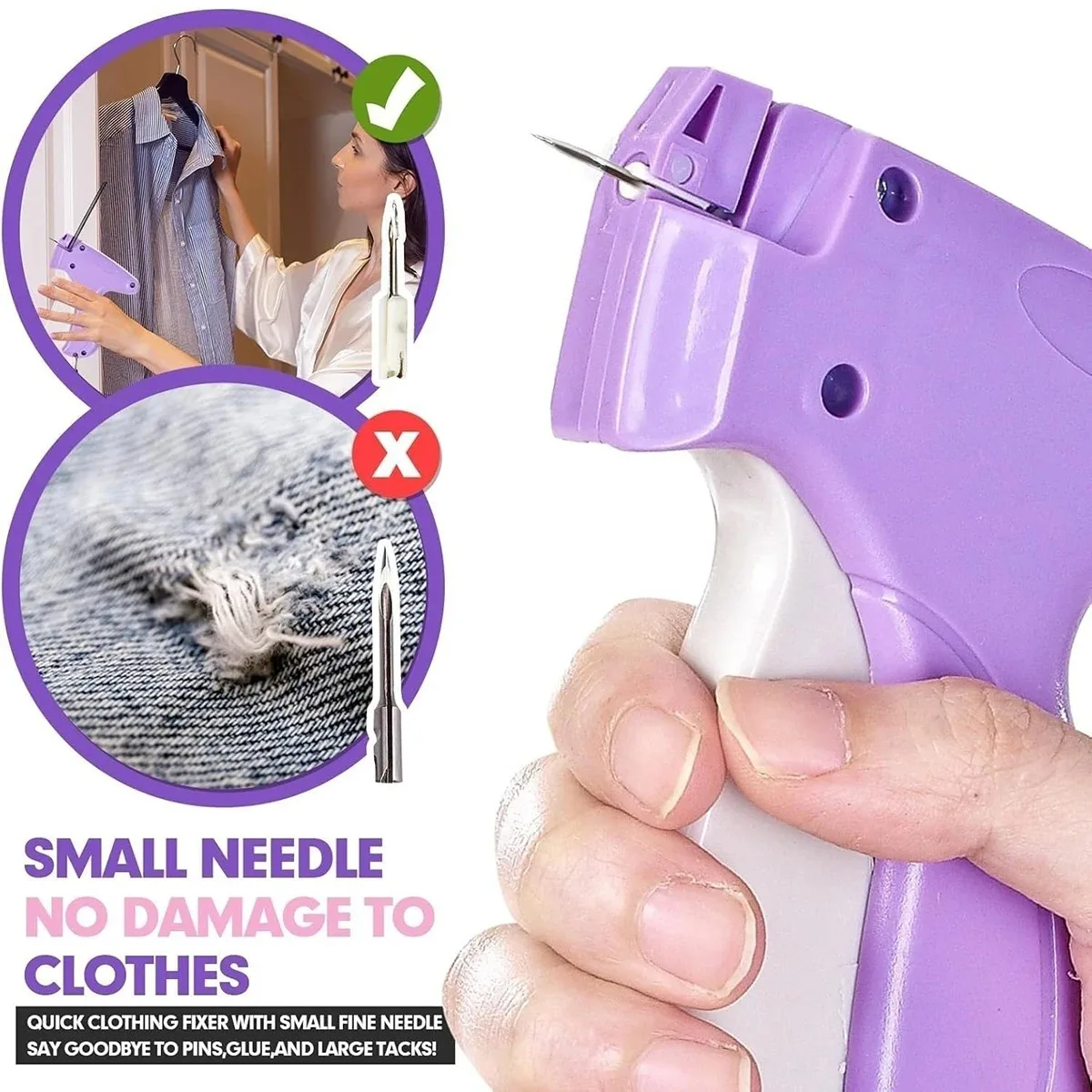 

Clothing Fixer Micro Stitch Gun for Repair Garment Sewing Quilt Tacking Handheld Tagging Guns Home Sewing Accessories 2025