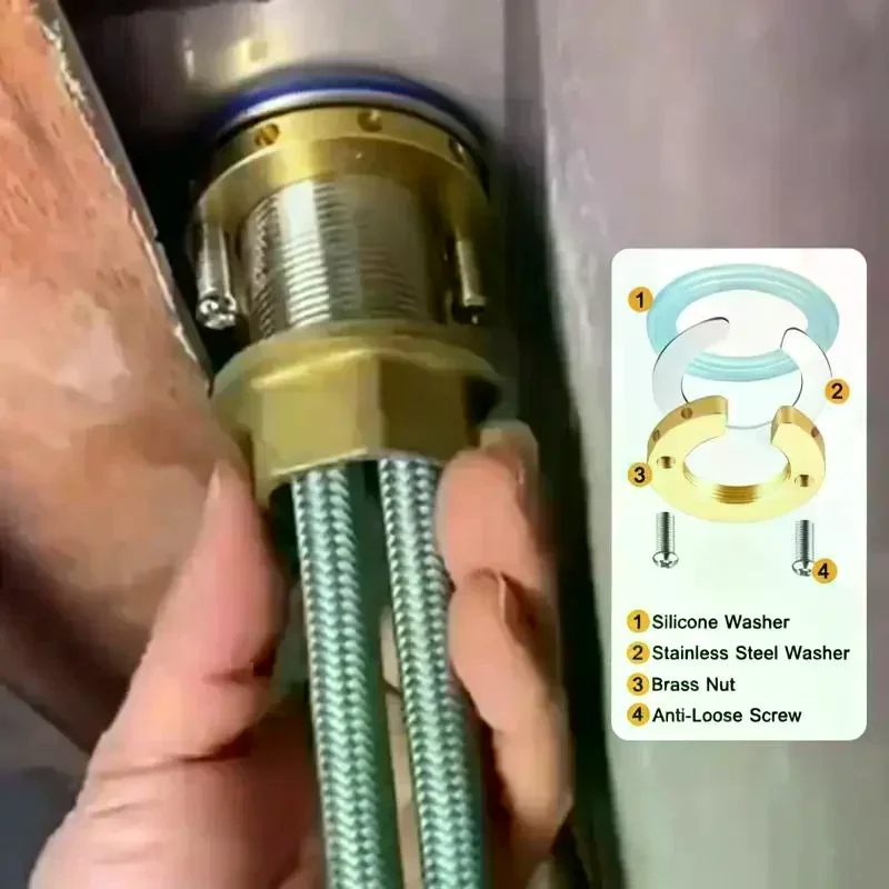 Faucet Sealing Gasket Gasket Leakproof Fixing Tool Set Locking Nut To Prevent Bathroom And Kitchen