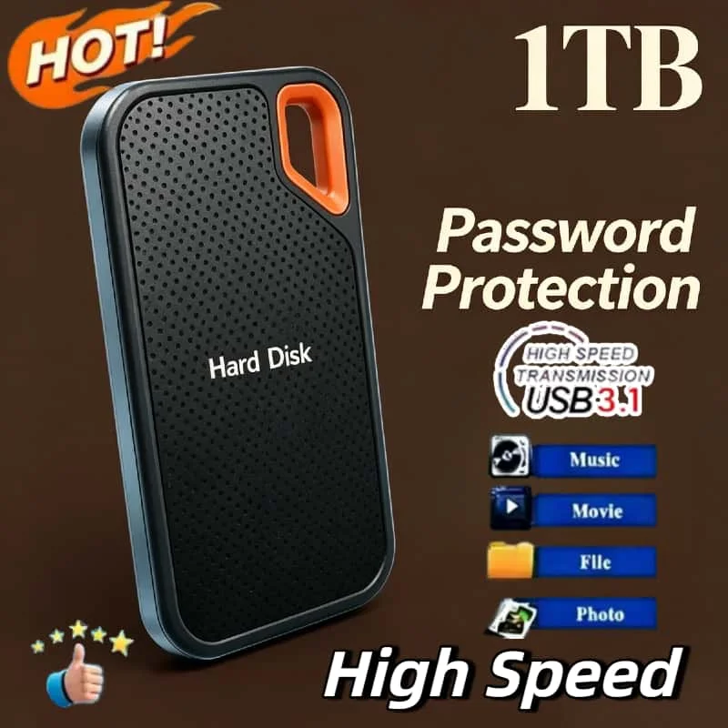 

E61 1TB Ultra Lightweight External SSD Pocket Sized Plug and Play No Software for Windows Mac Linux Laptop Supreme Elite 2026