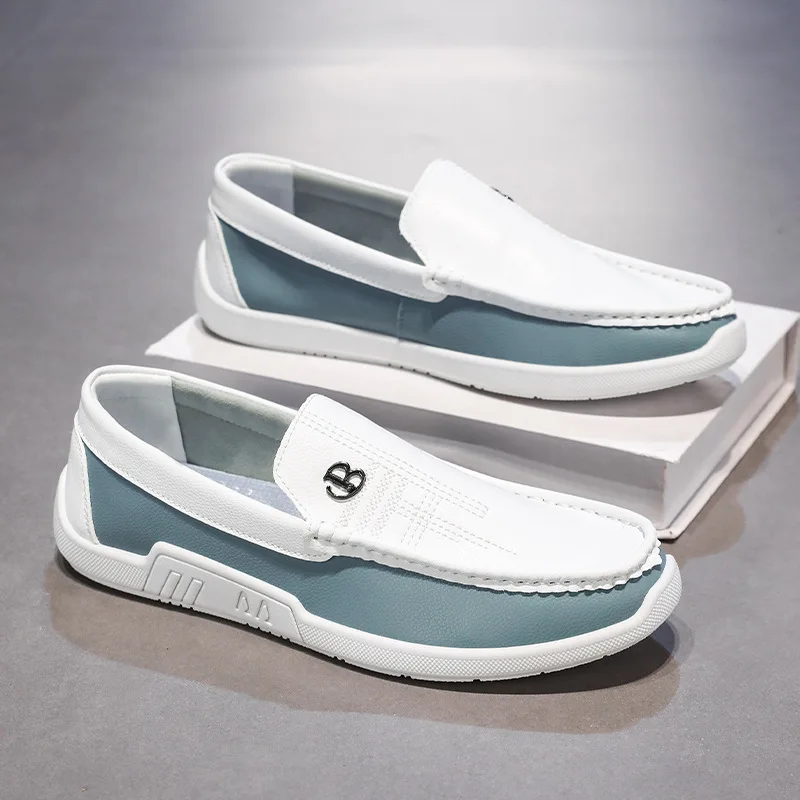 

Men's shoes 2025 new spring breathable fashionable shoes men's slip-on casual leather shoes trend everything