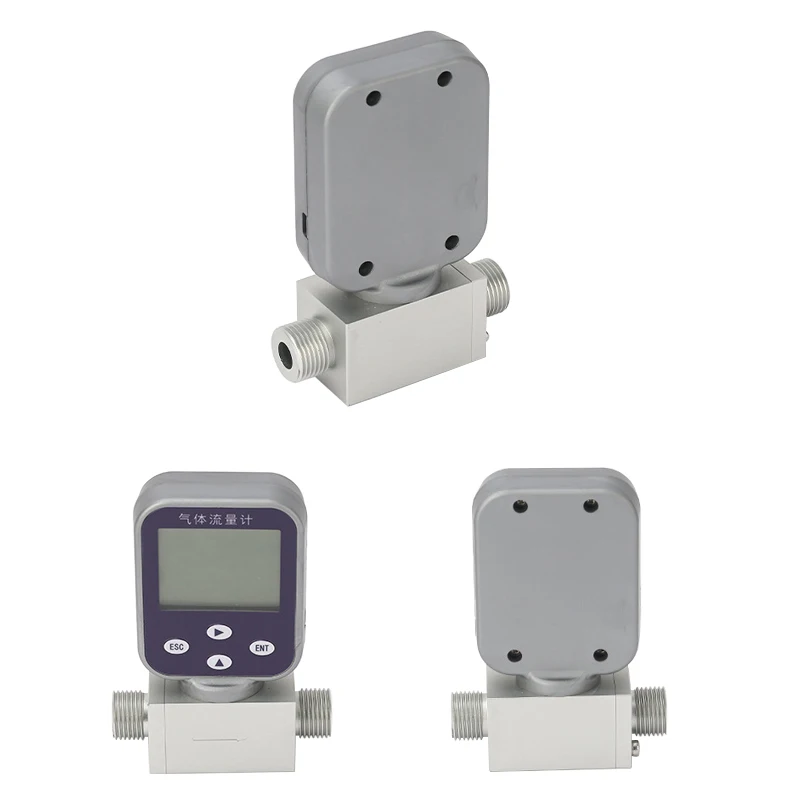 مقياس تدفق كتلة الهواء الرقمي الحراري المحمول عالي الدقة 0-300SLPM مخصص OEM يدعم الغاز المتوسط