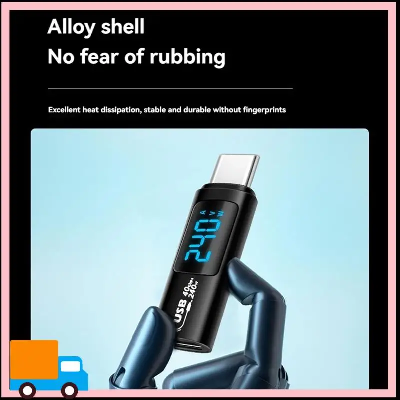 Professional USB C OTG Adapter Type C To USB Type-C 40Gbps 240W Digital Display OTG Adapter Data Transfer Adapter