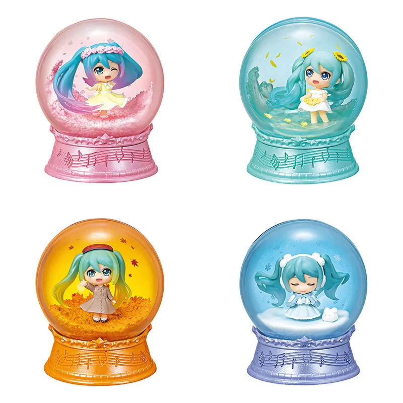 Re-Ment Genuino 4 pz Paesaggio Cupola Hatsune Miku Action Figure Giocattoli Per I Bambini Regalo Da Collezione Modello Ornamenti Per Bambini Giftstoy