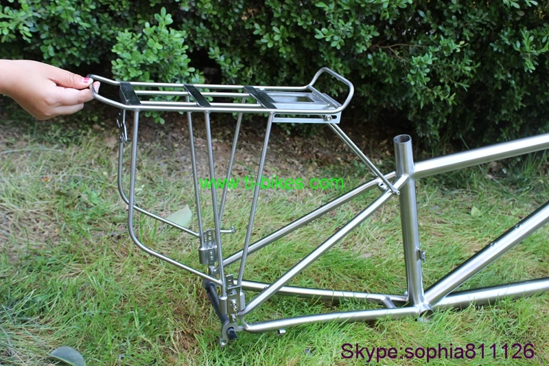 Hotsale Titanium Bicycle Frame Tandem & Super Light Mini Velo With Two Seat Tube For Sale