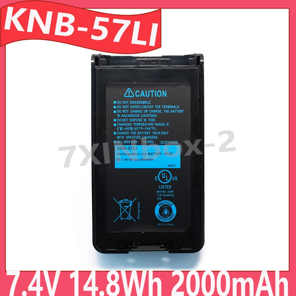 KNB-57LI KNB-57L 7.4V 2000mAh Battery For Kenwood NX-3200 NX-3300 NX-3400 TK-2170 2140 2160 3140 3160 Two Way Radio Battery