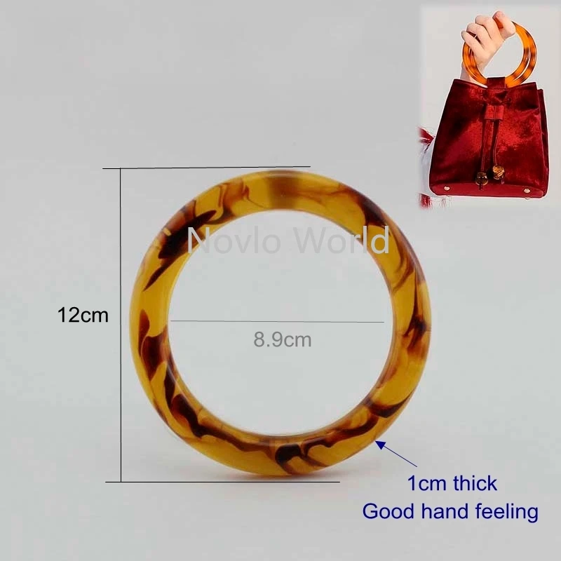 

2-10-20 pieces 6 Colors Customized 1cm Thick 12cm purse circle handle frame,HOT Selling Beach Bag Round Handle