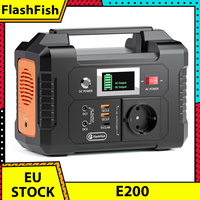 FlashFish E200 200W Portable Power Station 151Wh Lithium Battery 1x Pure Sine Wave AC220V Output for RV Camping Van