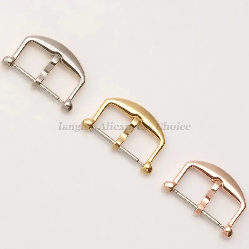 316L Stainless Steel Watch Buckle for IWC Pin Buckle 16mm 18mm Watch Clasp Polished Metal Buckle Silver Leather Clasp Accessory