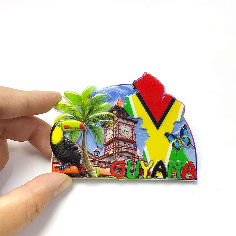 

Guyana Scenery Magnetic Refrigerator Magnet Cultural and Creative 3d Home Exquisite Decorations Collectible Gift